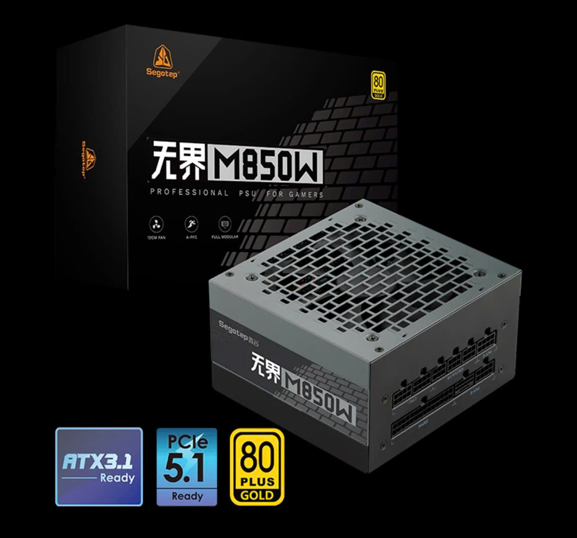 NGUỒN SEGOTEP 850W PCIE 5.1 80+ GOLD M850W (MODULAR) NEW