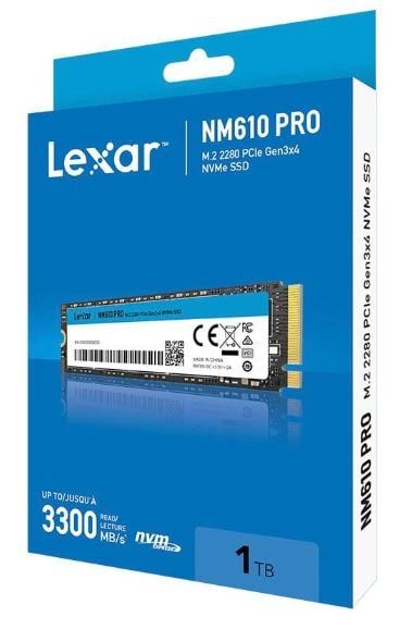 SSD 1TB NVME M.2 LEXAR NM610 PRO PICe GEN 3 X4 NEW