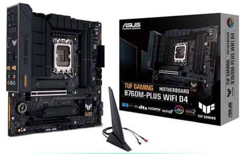 MAINBOARD ASUS TUF GAMING B760M-PLUS WIFI D4 ( WIFI 6 / LGA1700 / M-ATX / 4XDDR4 ) NEW