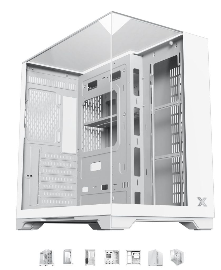 CASE XIGMATEK OCEAN ARTIC ATX - WHITE (VIEW 3 GÓC) CHƯA KÈM FAN