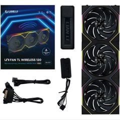 FAN CASE  LIAN LI UNI FAN TL WIRELESS 120 REVERSE |  BLACK (BỘ 3 CÁI KÈM HUB USB - CÁNH NGƯỢC  ) NEW