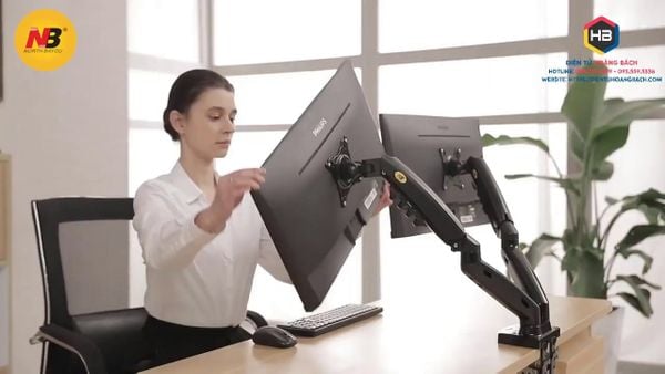 TAY NÂNG ĐÔI (ARM) (2 MÀN HÌNH) NORTH BAYOU P160 NEW