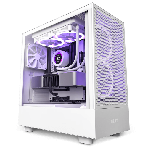 Case NZXT H5 FLOW WHITE - BLACK ( TẶNG 2 FAN ) NEW