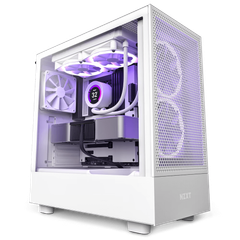 Case NZXT H5 FLOW WHITE - BLACK ( TẶNG 2 FAN ) NEW