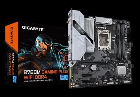 MAINBOARD B760M GIGABYTE GAMING PLUS WIFI 6 + BLUETOOTH 5.3 DDR4 NEW