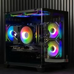 CASE MAGIC GM-02 CURVED M-ATX (BLACK) - CHƯA KÈM FAN