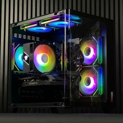 CASE MAGIC GM-02 CURVED M-ATX (BLACK) - CHƯA KÈM FAN