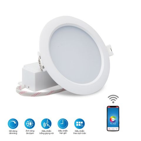 Đèn LED âm trần thông minh Downlight Smart Wifi Rạng Đông 110/9W