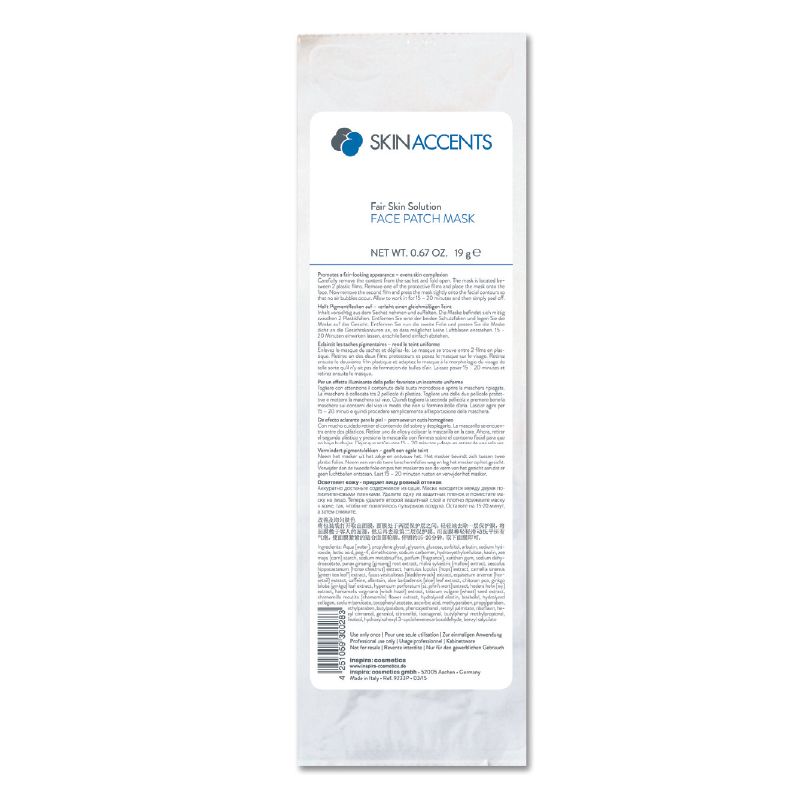  Mặt nạ trắng sáng da - skin accents face patch mask "fair skin solution" 