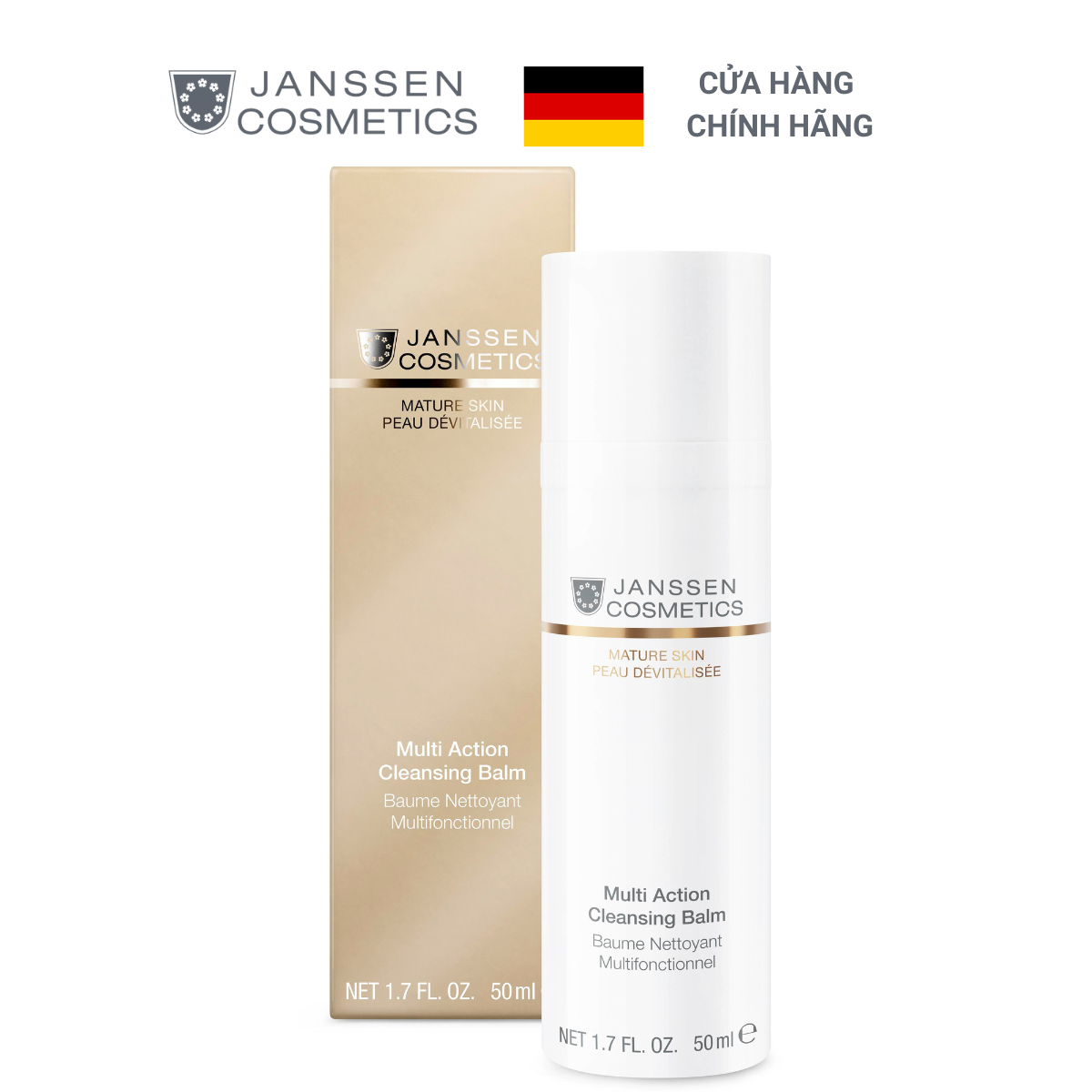 Kem rửa mặt 4 tác động chống lão hóa da Janssen Cosmetics Multi Action Cleansing Balm 50ml