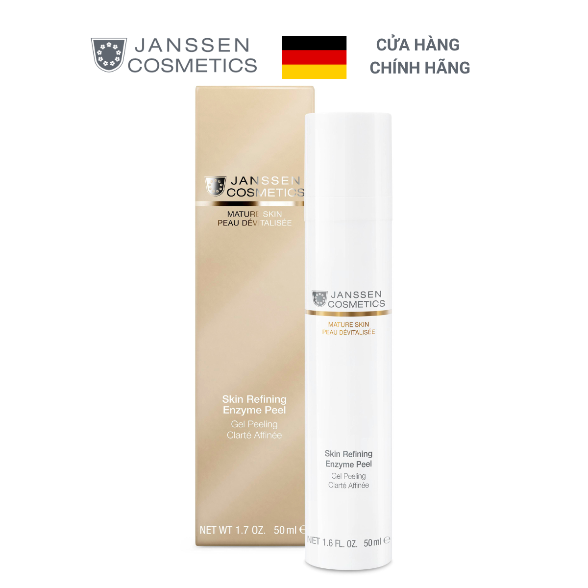 Tẩy tế bào chết bằng enzyme chống lão hoá Janssen Cosmetics Skin Refining Enzyme Peel 50ml