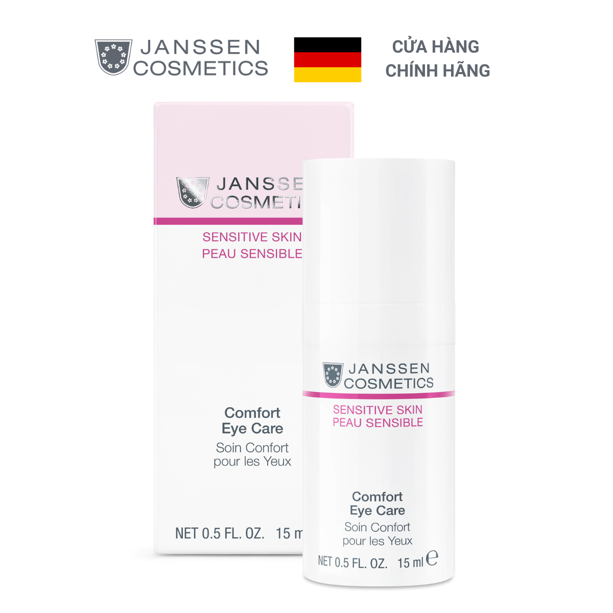 Lotion chăm sóc da vùng mắt cho da nhạy cảm - Janssen Cosmetics Comfort Eye Care 15ml