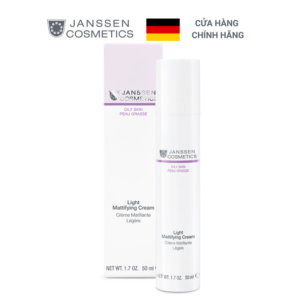 Kem chống nhờn và chăm sóc 24 giờ cho da dầu Janssen Cosmetics Light Mattifying Cream 50ml