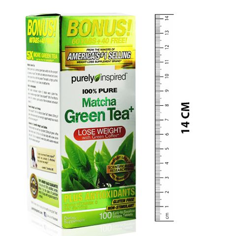  Viên giảm cân trà xanh - purely inspired 100% pure matcha green tea bonus 100ct us 