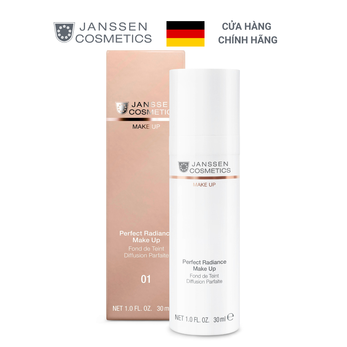 Kem nền trang điểm Janssen Cosmetics Perfect Radiance Make Up 01 30ml