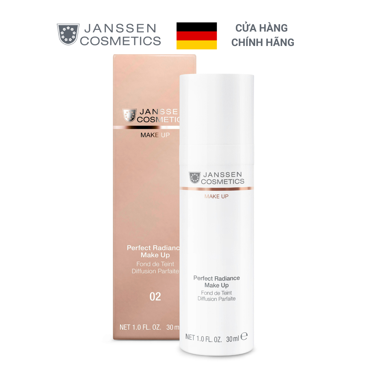 Kem nền trang điểm Janssen Cosmetics Perfect Radiance Make Up 02 30ml