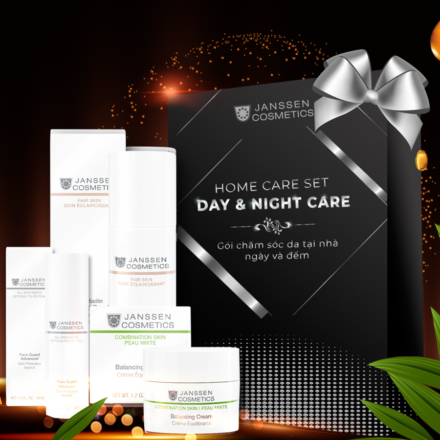 Gói sản phẩm chăm sóc da chuyên sâu ngày và đêm