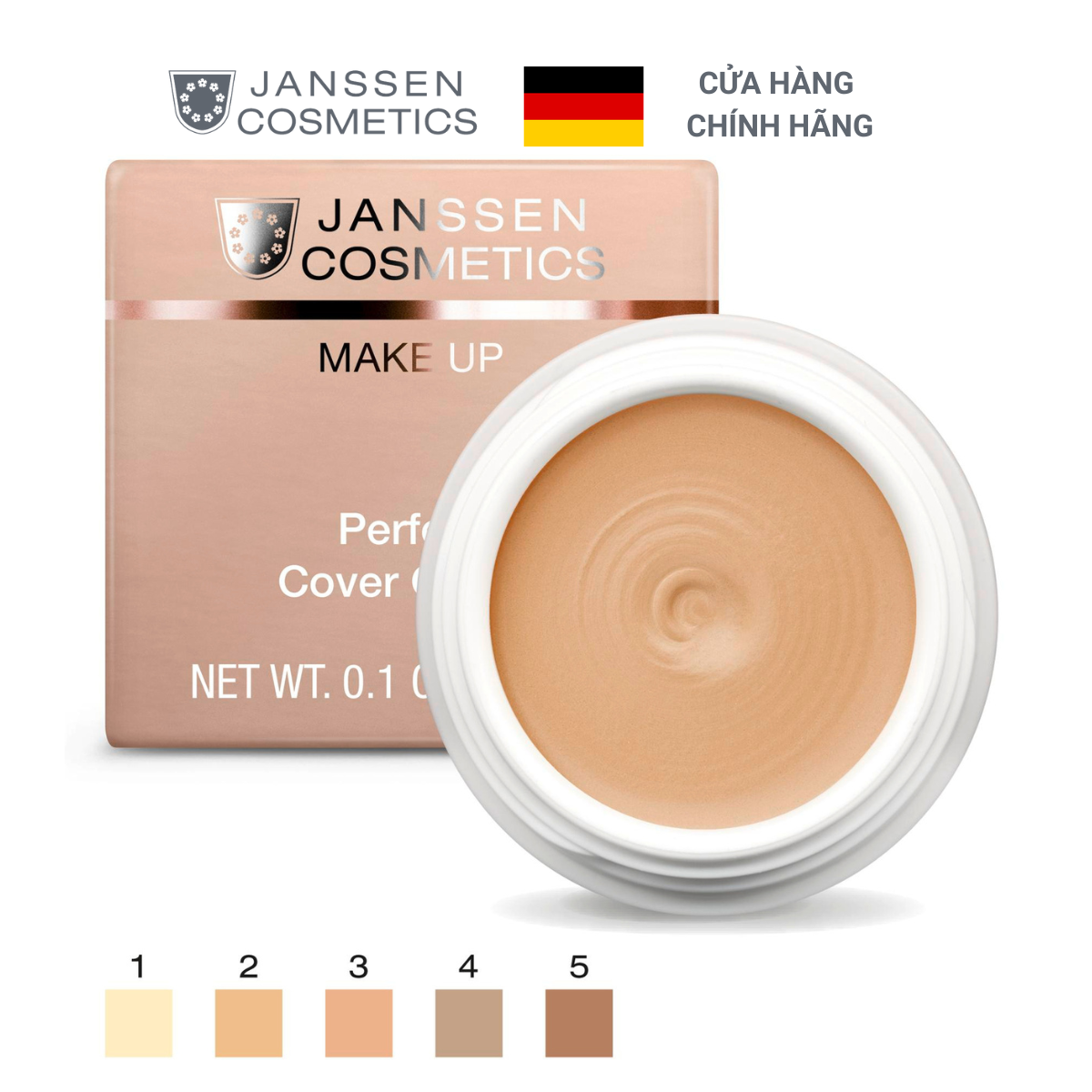 Kem che khuyết điểm hoàn hảo Janssen Cosmetics Perfect Cover Cream 5ml