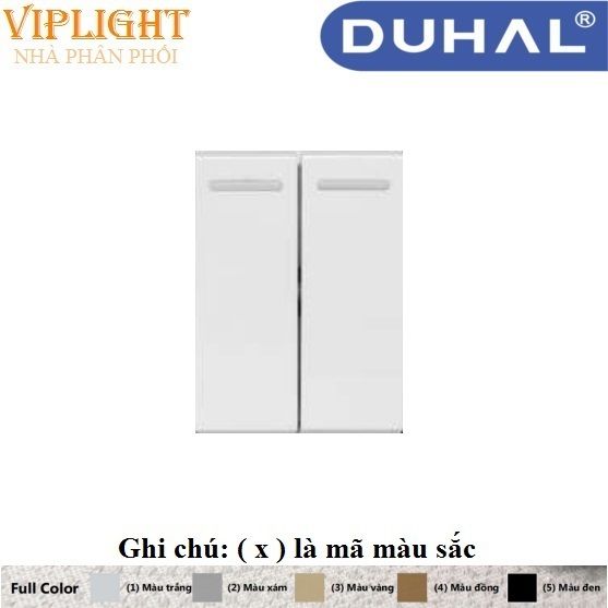 CÔNG TẮC ĐÔI 2 CHIỀU SIZE M 16A DUHAL S1A222 Màu trắng - DÒNG MOON K