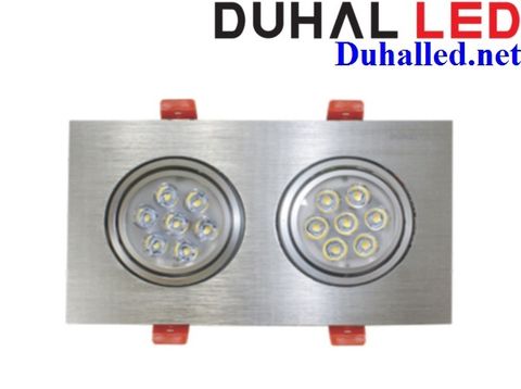  ĐÈN ÂM TRẦN MẶT VUÔNG LED CHIẾU ĐIỂM 14W (2 BÓNG x 7W) DUHAL SDFC206 