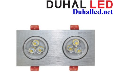  ĐÈN LED ÂM TRẦN CHIẾU ĐIỂM DUHAL 6W DFC202 (LED ĐÔI 2 X 3W) 