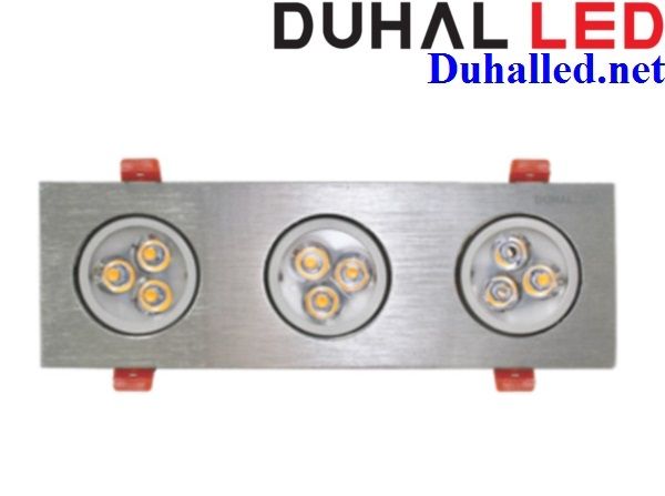 ĐÈN ÂM TRẦN MẶT VUÔNG LED CHIẾU ĐIỂM 9W (3 BÓNG x 3W) DUHAL SDFC203