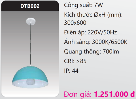  ĐÈN CHAO TREO THẢ TRANG TRÍ DUHAL DTB002 