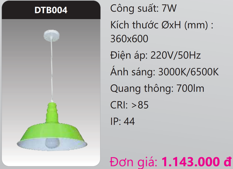  ĐÈN CHAO TREO THẢ TRANG TRÍ DUHAL DTB004 