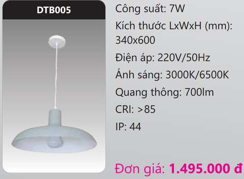  ĐÈN CHAO TREO THẢ TRANG TRÍ DUHAL DTB005 