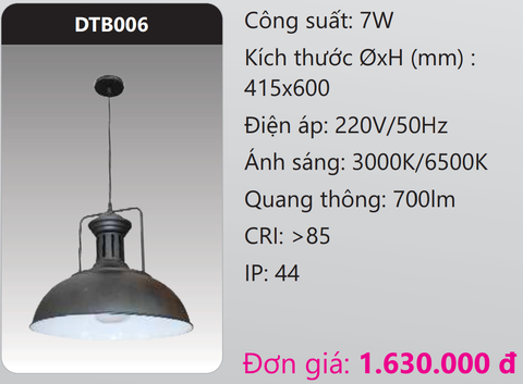  ĐÈN CHAO TREO THẢ TRANG TRÍ DUHAL DTB006 