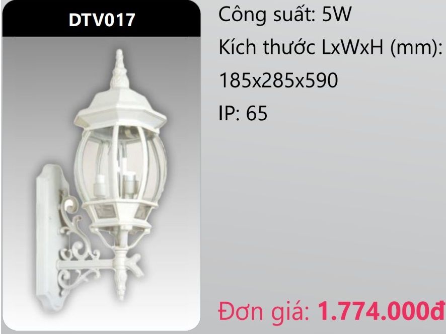 ĐÈN GẮN VÁCH TƯỜNG TRANG TRÍ DUHAL DTV017