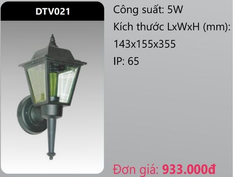  ĐÈN GẮN VÁCH TƯỜNG TRANG TRÍ DUHAL DTV021 