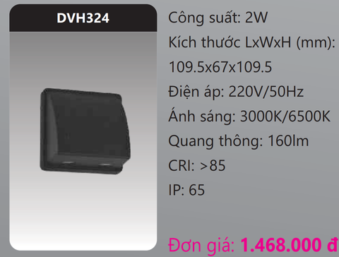  ĐÈN GẮN VÁCH TƯỜNG TRANG TRÍ LED 2W DUHAL DVH324 