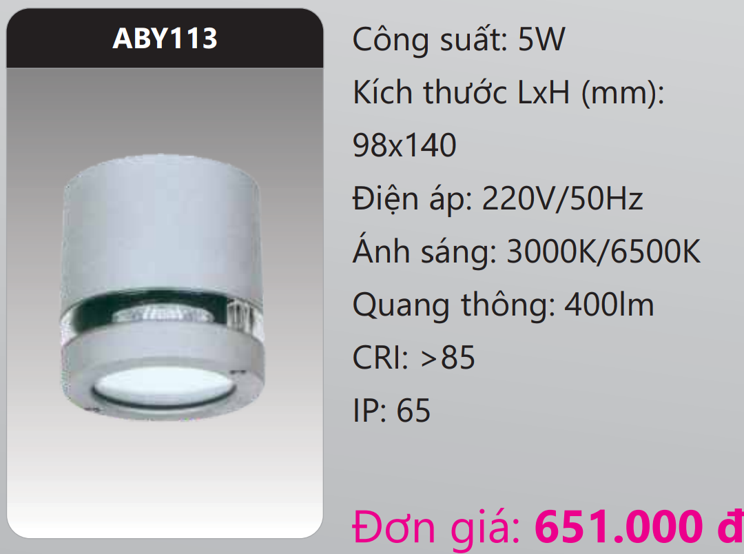 ĐÈN GẮN VÁCH TƯỜNG TRANG TRÍ LED 5W DUHAL ABY113