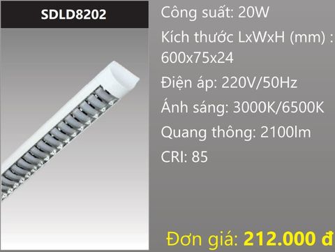  ĐÈN LED BÁN NGUYỆT XƯƠNG CÁ ỐP TRẦN CHIẾU SÂU 20W DUHAL SDLD8202 