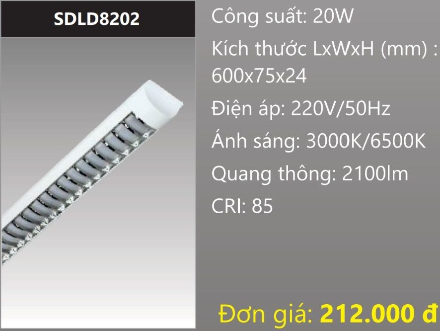 ĐÈN LED BÁN NGUYỆT XƯƠNG CÁ ỐP TRẦN CHIẾU SÂU 20W DUHAL SDLD8202