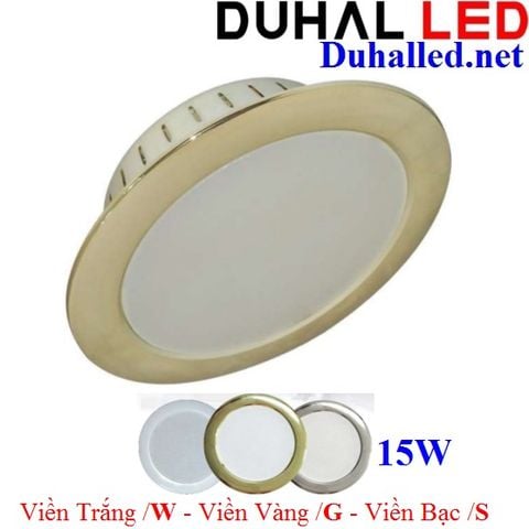  Đèn LED Downlight Âm Trần Viền Xi 15W DUHAL KDFA5151 