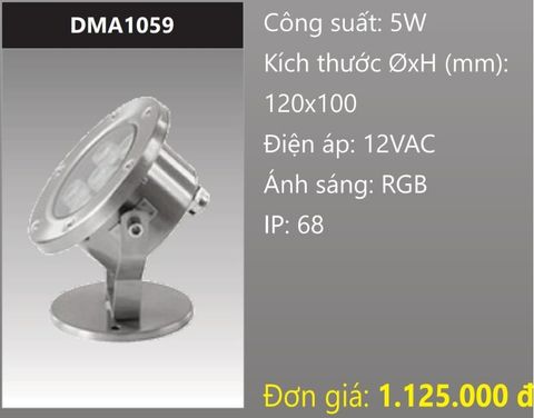  ĐÈN LED RỌI DƯỚI NƯỚC 5W ĐỔI MÀU RGB DUHAL DMA1059 