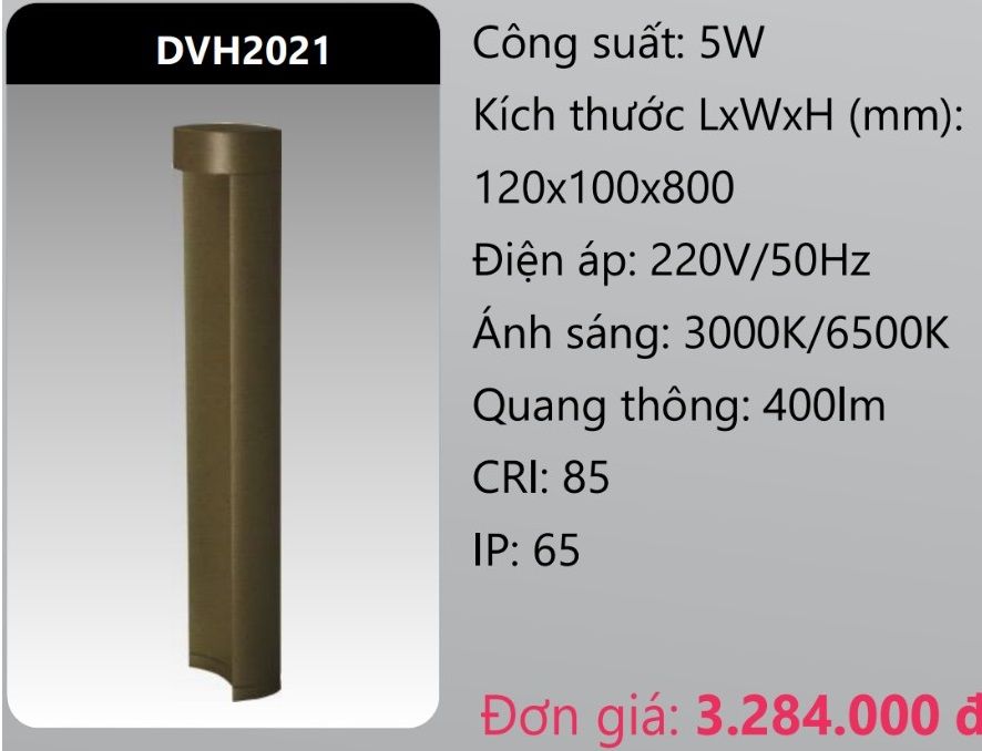 ĐÈN LED TRỤ SÂN VƯỜN 5W DUHAL DVH2021