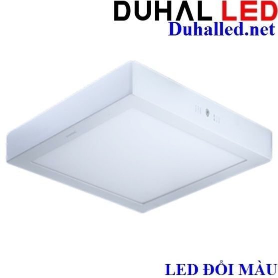 ĐÈN LED VUÔNG GẮN NỔI 24W BA MÀU DUHAL KDGB5249 (LED ĐỔI 3 CHẾ ĐỘ)