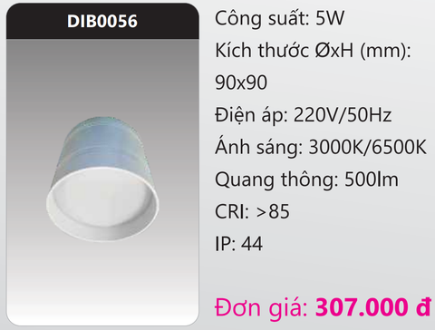  ĐÈN LON GẮN NỔI LED TÁN QUANG 5W DUHAL DIB0056 