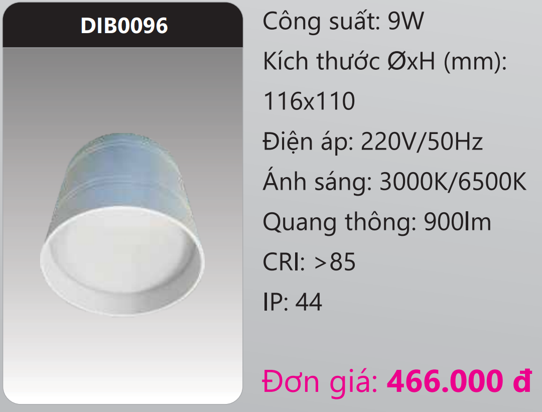 ĐÈN LON GẮN NỔI LED TÁN QUANG 9W DUHAL DIB0096