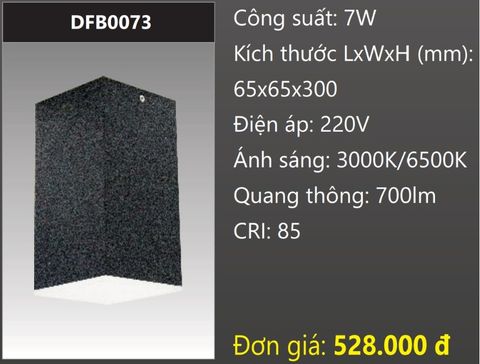  ĐÈN LON GẮN NỔI VUÔNG LED TÁN QUANG 7W DUHAL DFB0073 