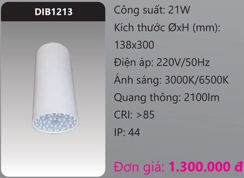  ĐÈN LON LED GẮN NỔI 21W DUHAL DIB1213 