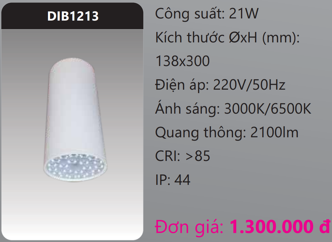 ĐÈN LON LED GẮN NỔI 21W DUHAL DIB1213