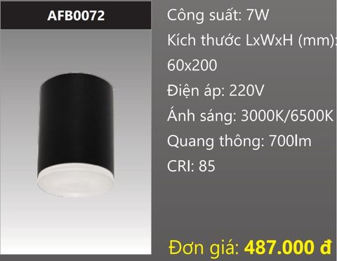  ĐÈN LON LED GẮN NỔI TRÒN TÁN QUANG 7W DUHAL AFB0072 