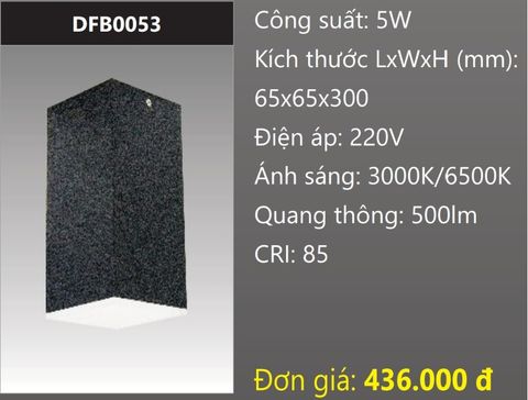  ĐÈN LON LED GẮN NỔI VUÔNG TÁN QUANG 5W DUHAL DFB0053 