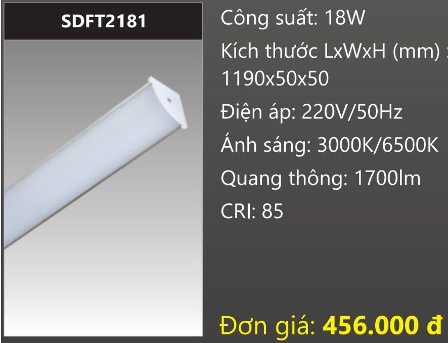 ĐÈN ỐP TRẦN LED 18W DUHAL SDFT2181