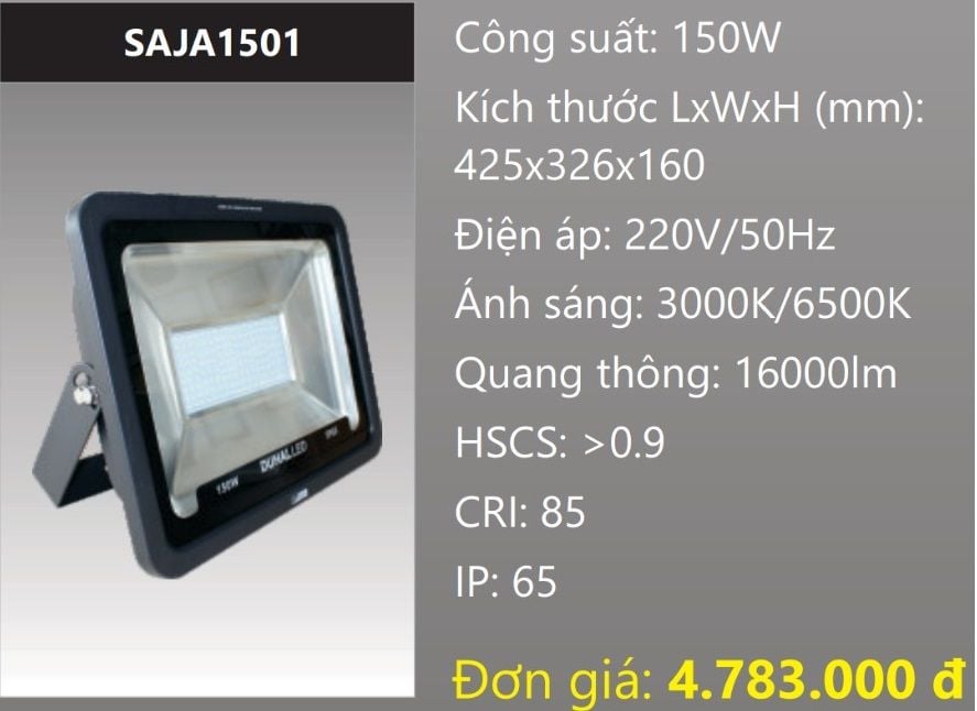 ĐÈN PHA LED 150W DUHAL SAJA1501