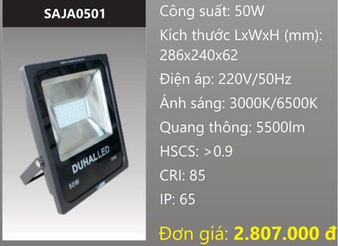  ĐÈN PHA LED 50W DUHAL SAJA0501 